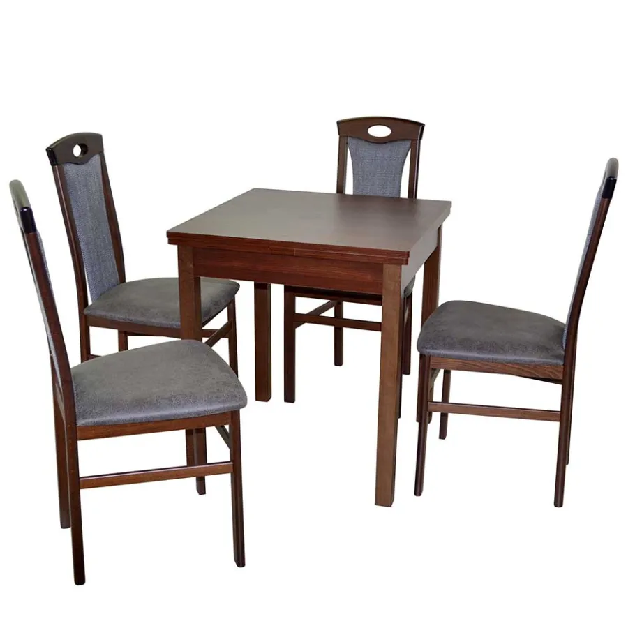 New Wohnen Quadratischer Esstisch mit Stühlen - Jilamenda (fünfteilig)