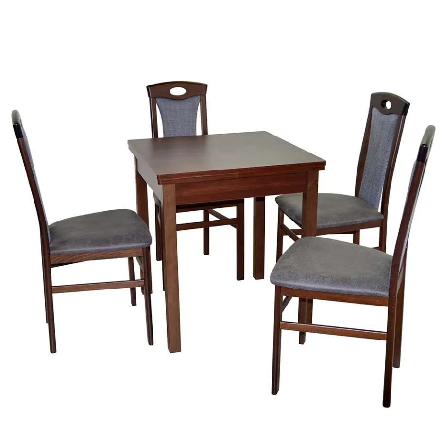 New Wohnen Quadratischer Esstisch mit Stühlen - Jilamenda (fünfteilig)