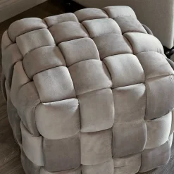 Sale Wohnen Quadratischer Hocker in Flechtoptik - Malivia