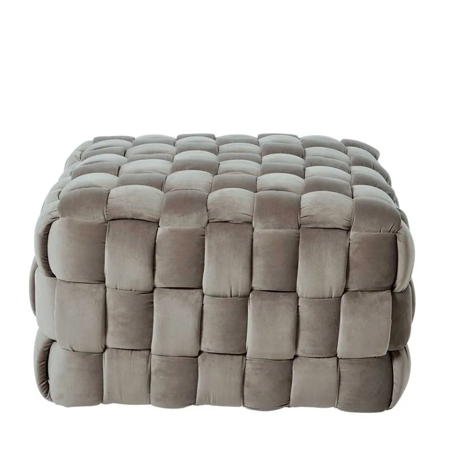 Sale Wohnen Quadratischer Hocker in Flechtoptik - Malivia