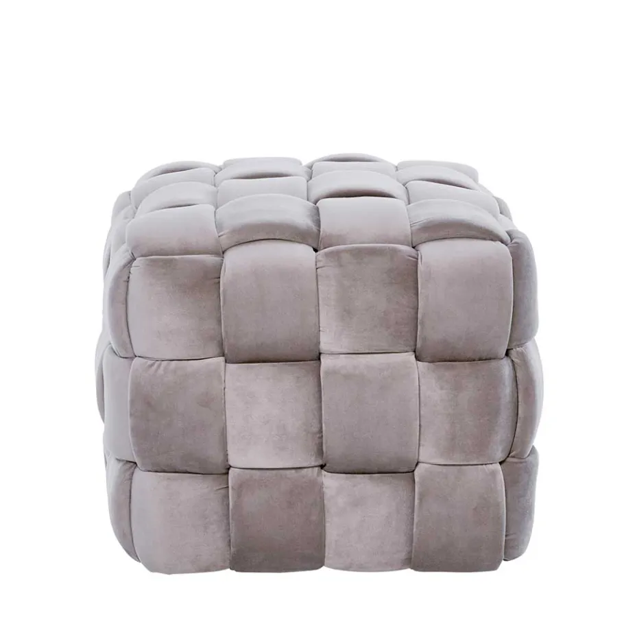 Sale Wohnen Quadratischer Hocker in Flechtoptik - Malivia