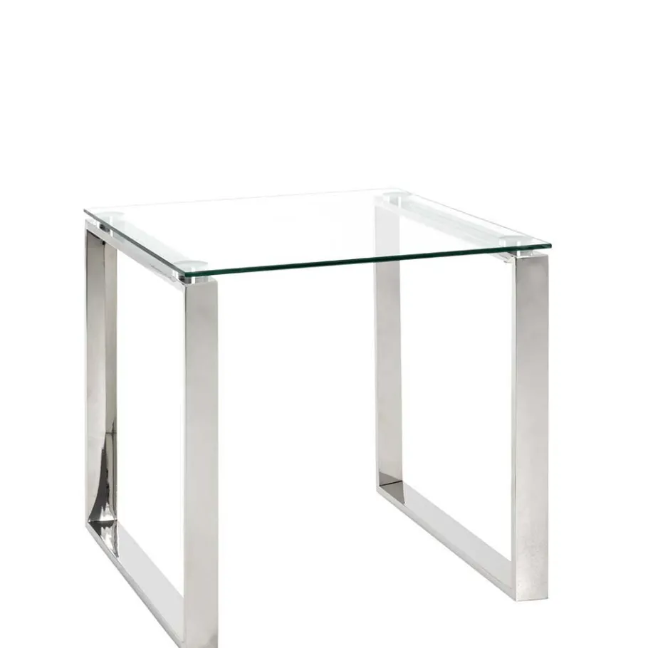 New Wohnen Quadratischer Satztisch aus Glas - Gatria (zweiteilig)