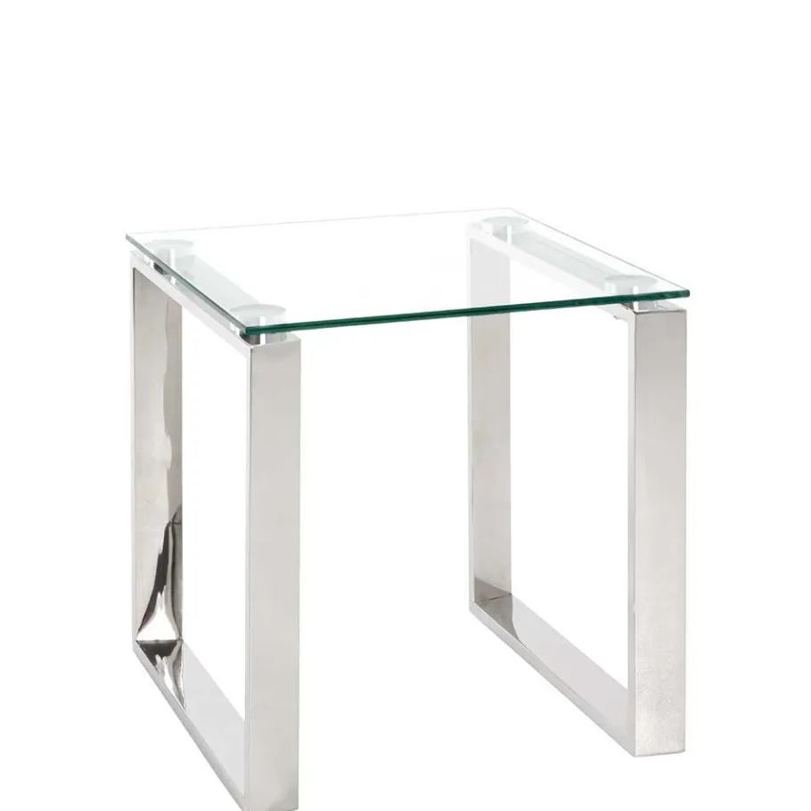New Wohnen Quadratischer Satztisch aus Glas - Gatria (zweiteilig)