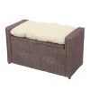 Clearance Wohnen Rattan Geflecht Sitztruhe in Braun - Leony