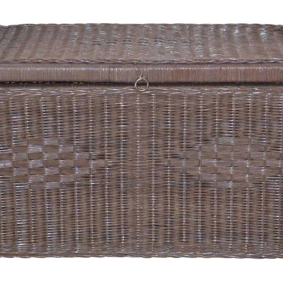 Clearance Wohnen Rattan Geflecht Sitztruhe in Braun - Leony