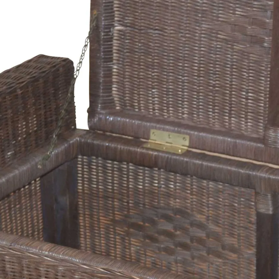 Clearance Wohnen Rattan Geflecht Sitztruhe in Braun - Leony