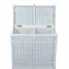 New Wohnen Rattan Geflecht Wäschetruhe mit 2 Kammern - Gulica