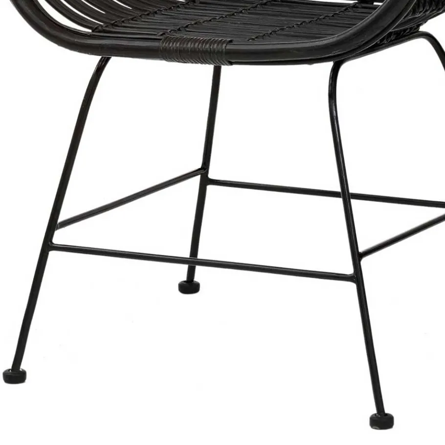 Clearance Wohnen Rattan Geflechtstühle mit Armlehnen - Bregenza (2er Set)