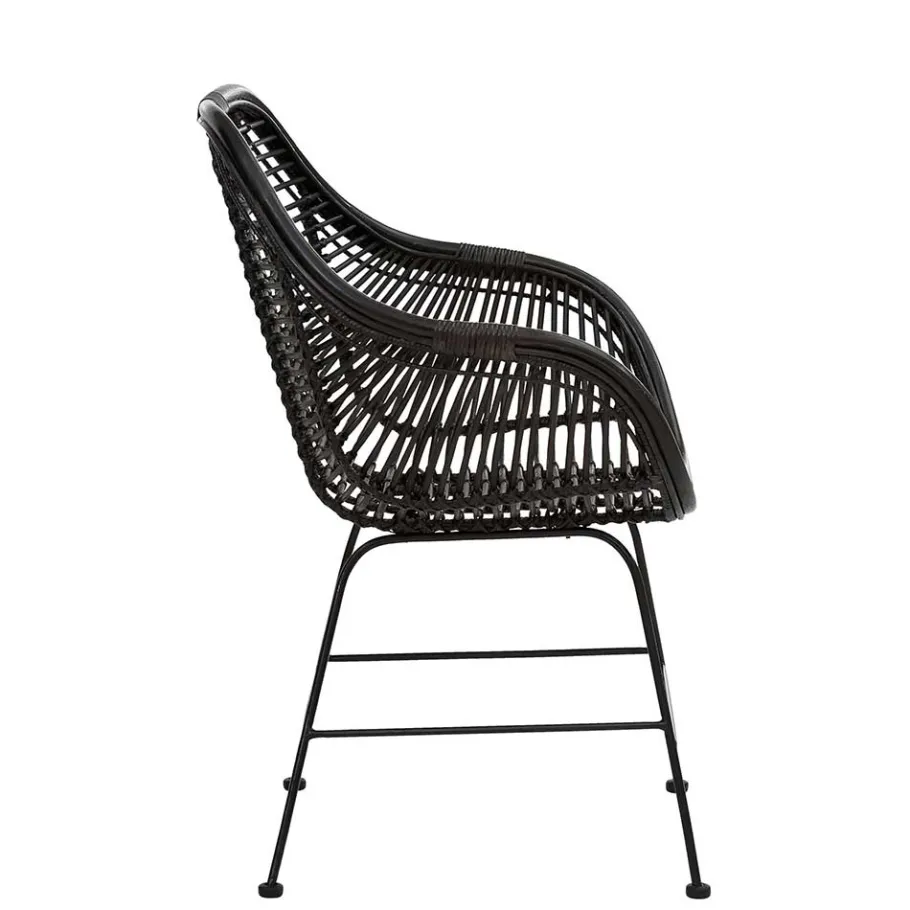 Clearance Wohnen Rattan Geflechtstühle mit Armlehnen - Bregenza (2er Set)