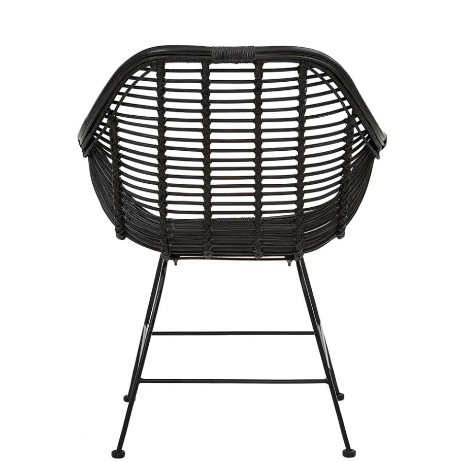 Clearance Wohnen Rattan Geflechtstühle mit Armlehnen - Bregenza (2er Set)