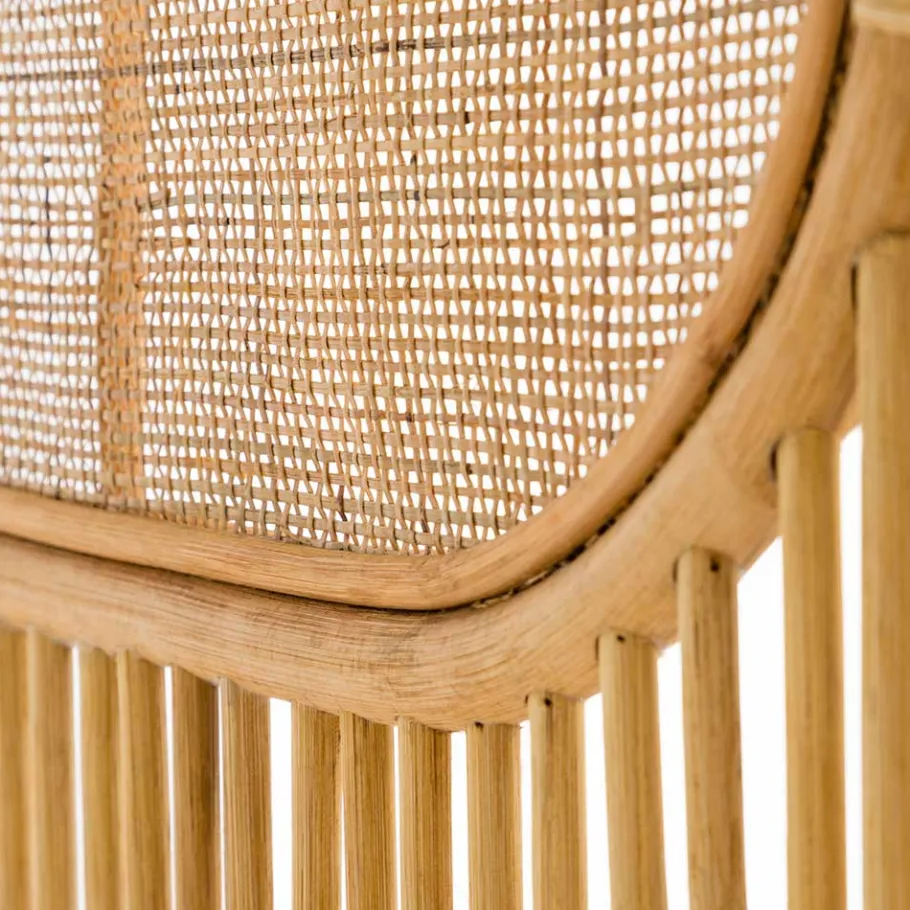 Hot Wohnen Rattan Kopfteil in Natur für Bett - Lucelo