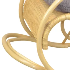 Sale Wohnen Rattan Schaukelstuhl in Natur - Paleara