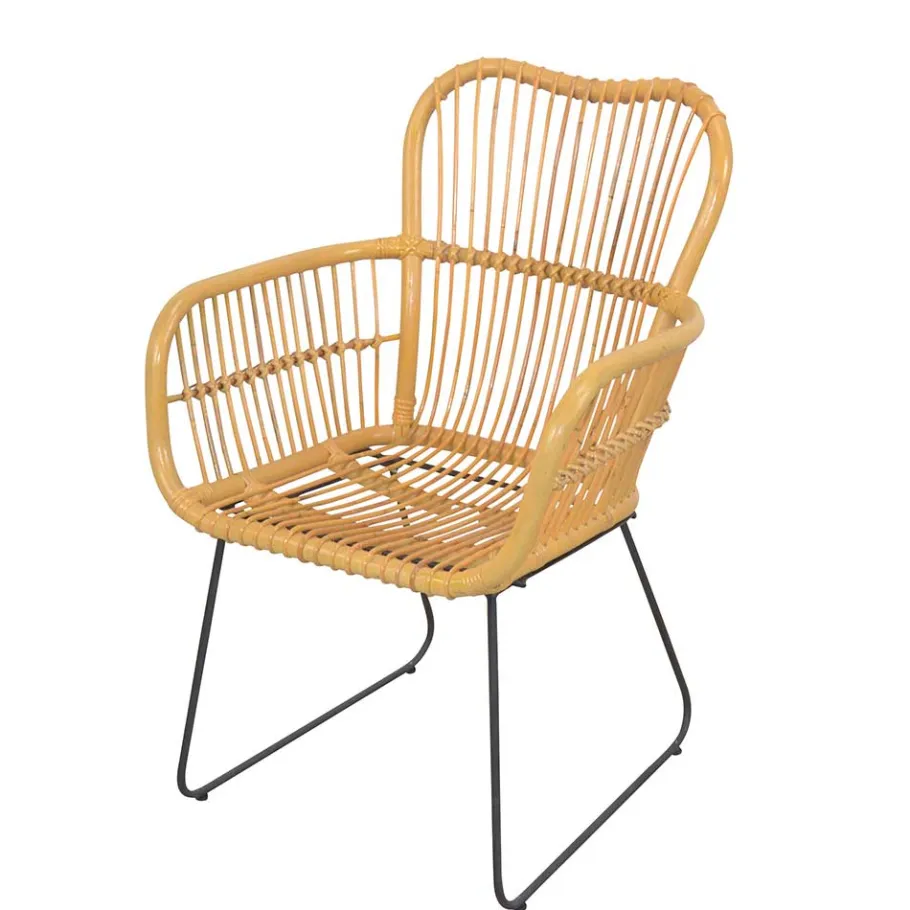 Clearance Wohnen Rattan Sessel mit Eisen Bügelgestell - Finaly