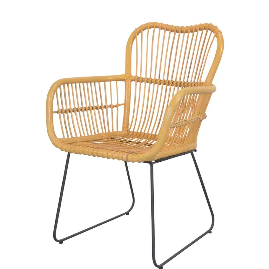Clearance Wohnen Rattan Sessel mit Eisen Bügelgestell - Finaly