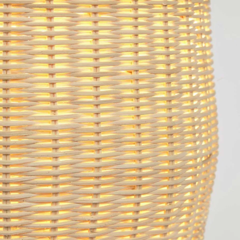 Best Wohnen Rattan Stehleuchte aus Geflecht in Beige - Abelonia