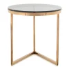 New Wohnen Rauchglas Beistelltisch mit Gestell in Rosegold - Shivan