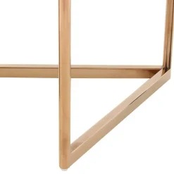 New Wohnen Rauchglas Beistelltisch mit Gestell in Rosegold - Shivan