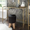 Outlet Wohnen Rauchglas Konsolentisch mit Metallgestell - Ebruar