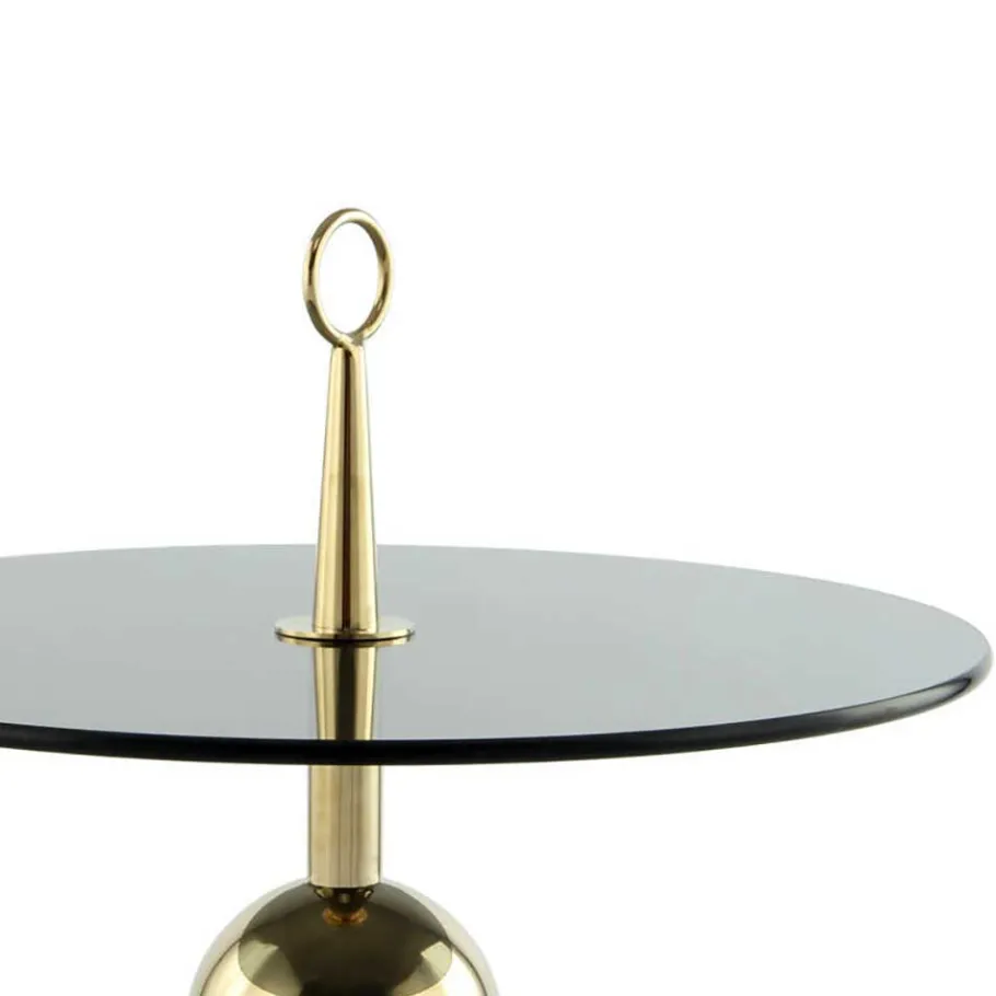 New Wohnen Rauchglas-Beistelltisch mit Drei-Bein-Gestell - Zirova