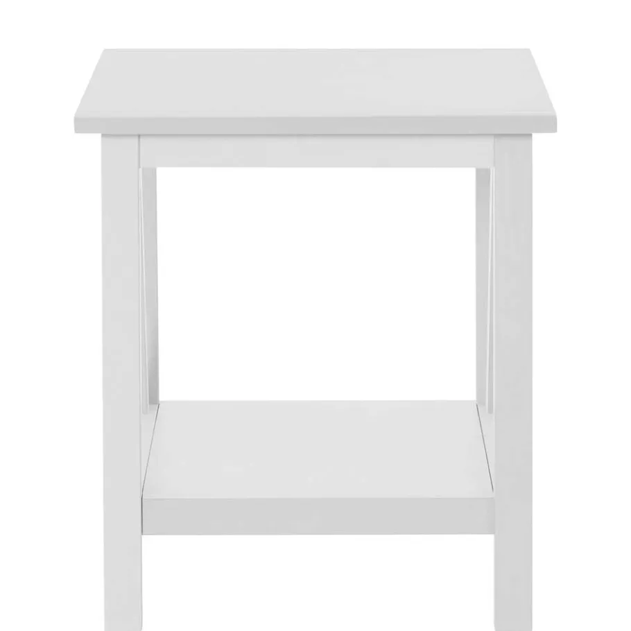 Hot Wohnen Rechteckiger Beistelltisch in Weiß lackiert - Lydia