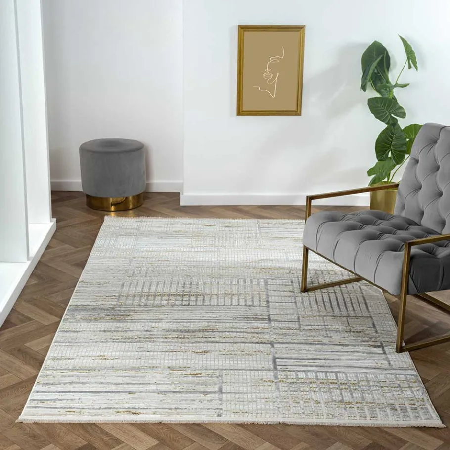 Best Wohnen Rechteckiger Teppich mit Hoch Tief Struktur - Fermona
