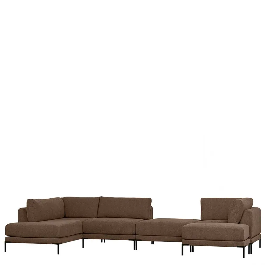 Hot Wohnen Rechtes Lounge-Element in Braun - Ravonia