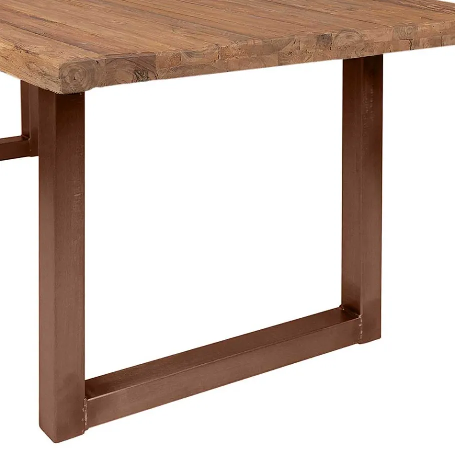 Discount Wohnen Recyclingholz Teak Esstisch mit Bügelfüßen - Manukau