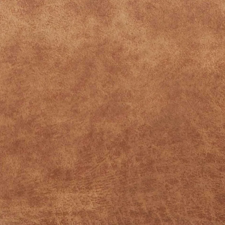 Sale Wohnen Recyclingleder Hocker in Cognac Braun - Sina