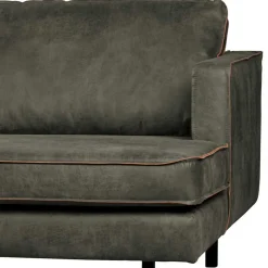 New Wohnen Recyclingleder Sofaecke in Oliv Grün - Laconca