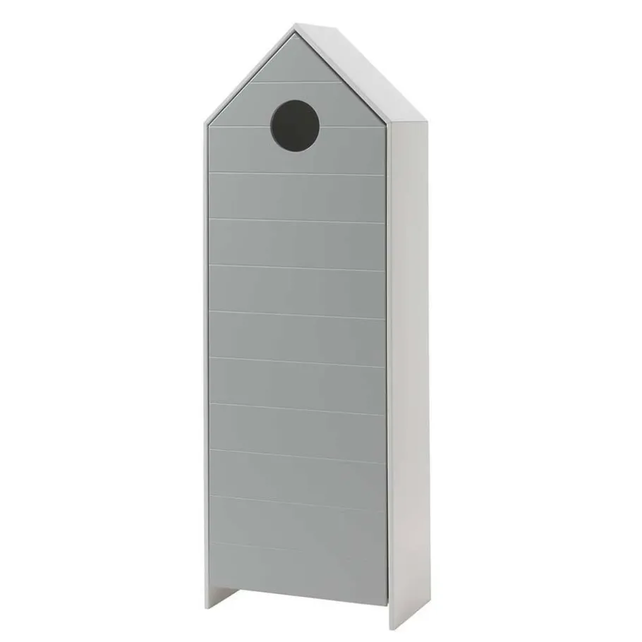 Outlet Wohnen Regal & Schrank in Weiß & Grau - Indefiva (zweiteilig)