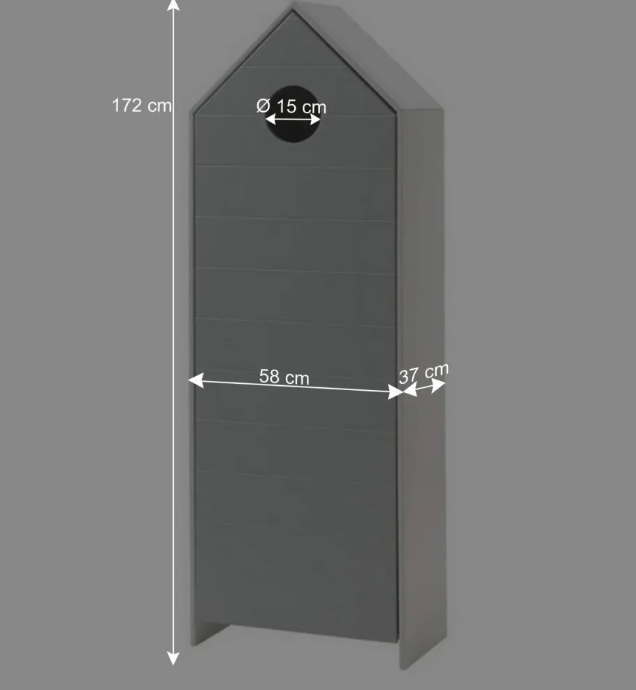 Outlet Wohnen Regal & Schrank in Weiß & Grau - Indefiva (zweiteilig)