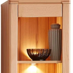 Best Wohnen Regal mit LED Licht aus Kernbuche massiv - Amyonta