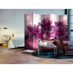 Sale Wohnen Reizvoller Leinwand Paravent in Violett - Fanito