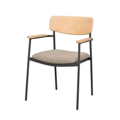 Outlet Wohnen Retro Armlehnenstühle mit Polstersitz - Neago (2er Set)