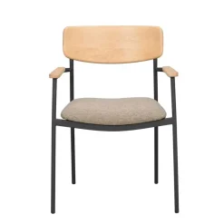 Outlet Wohnen Retro Armlehnenstühle mit Polstersitz - Neago (2er Set)
