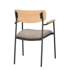 Outlet Wohnen Retro Armlehnenstühle mit Polstersitz - Neago (2er Set)