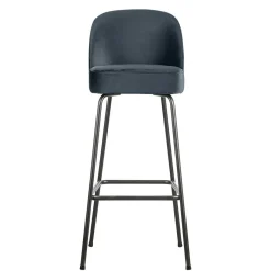 Sale Wohnen Retro Bar Stuhl in Petrol Blau Samt - Plicardo