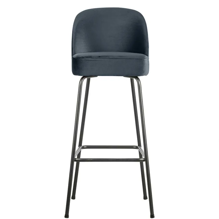 Sale Wohnen Retro Bar Stuhl in Petrol Blau Samt - Plicardo