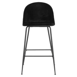 Sale Wohnen Retro Barstühle aus schwarzem Samt - Baltimoore (2er Set)