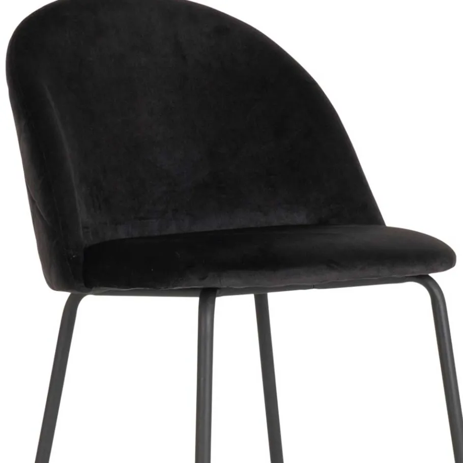 Sale Wohnen Retro Barstühle aus schwarzem Samt - Baltimoore (2er Set)