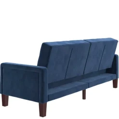 Hot Wohnen Retro Bettsofa in Blau Samt - Silvaria