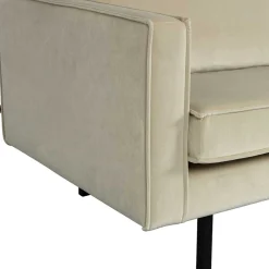 Online Wohnen Retro Chaiselounge in Graugrün Samt - Loona