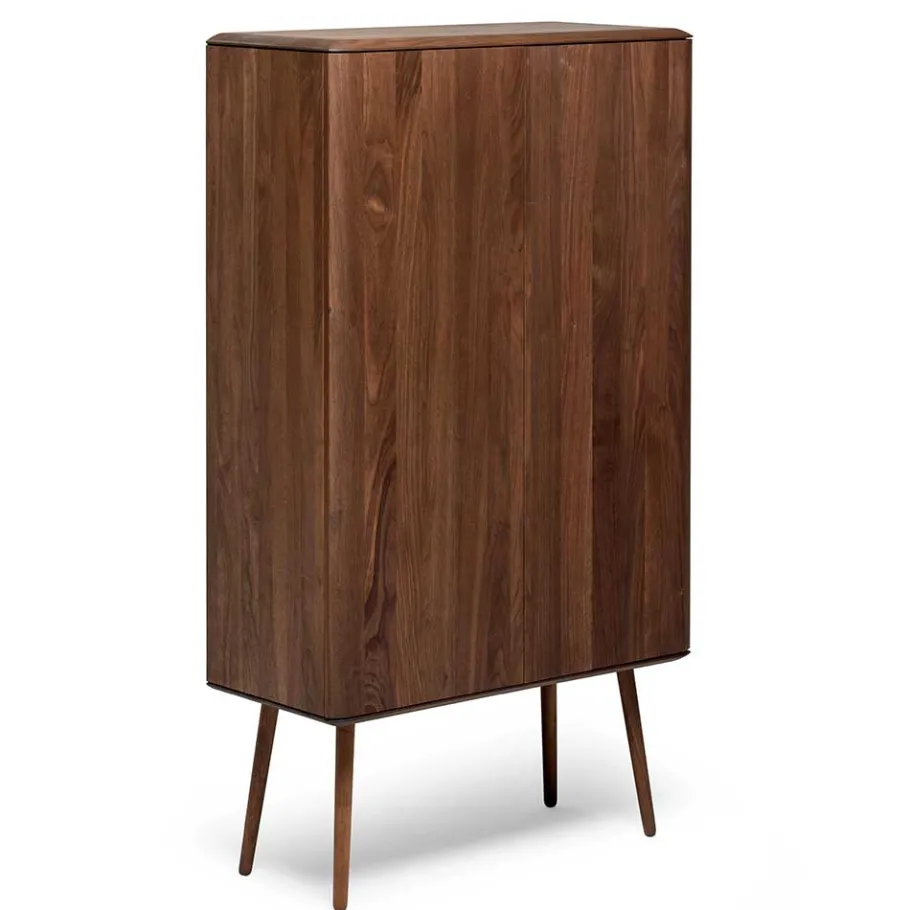 Best Wohnen Retro Chic Highboard aus Nussbaum - Rivossa
