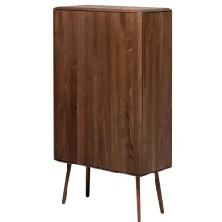 Best Wohnen Retro Chic Highboard aus Nussbaum - Rivossa