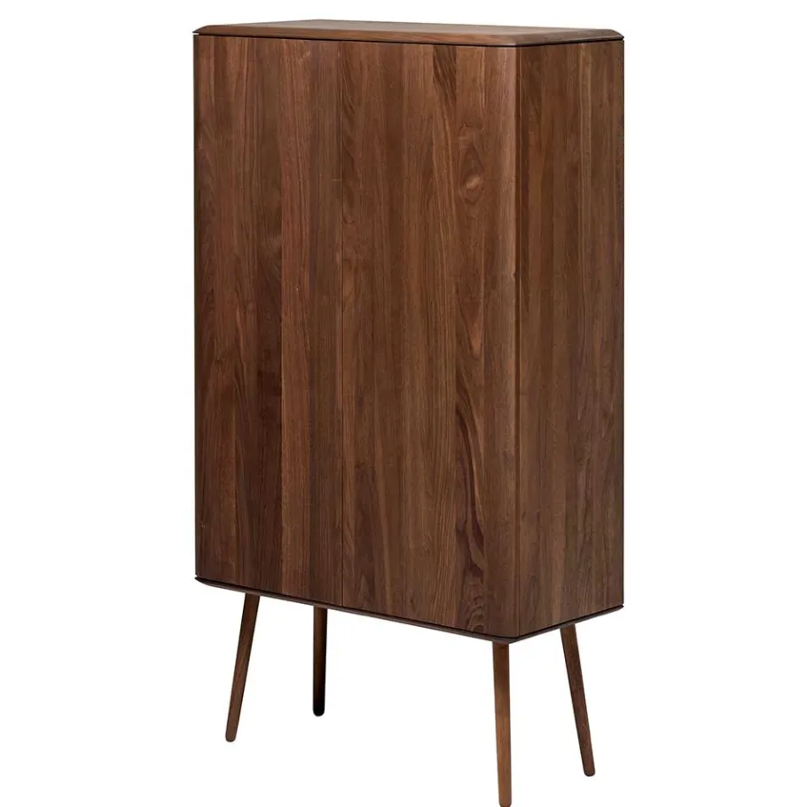Best Wohnen Retro Chic Highboard aus Nussbaum - Rivossa