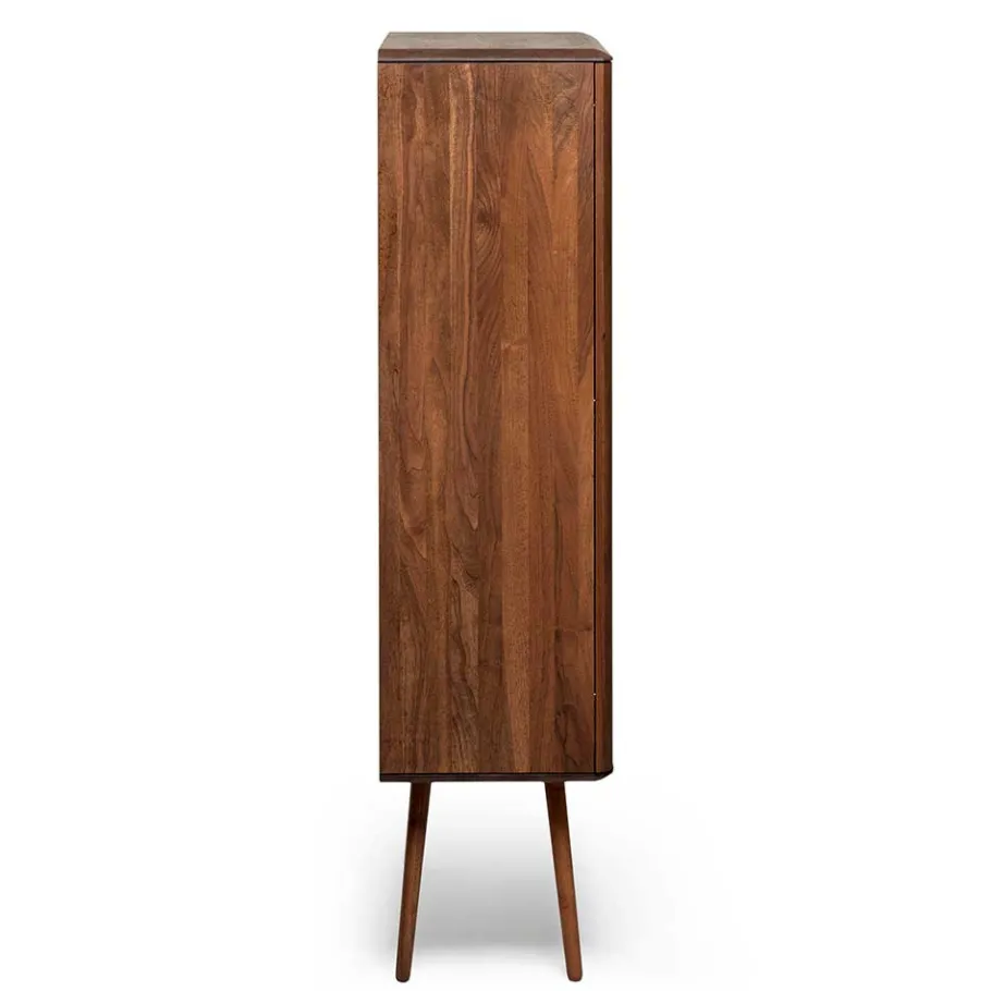Best Wohnen Retro Chic Highboard aus Nussbaum - Rivossa