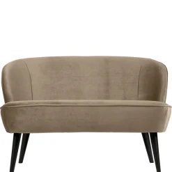 Hot Wohnen Retro Couch in Khaki Samtstoff - Griffina