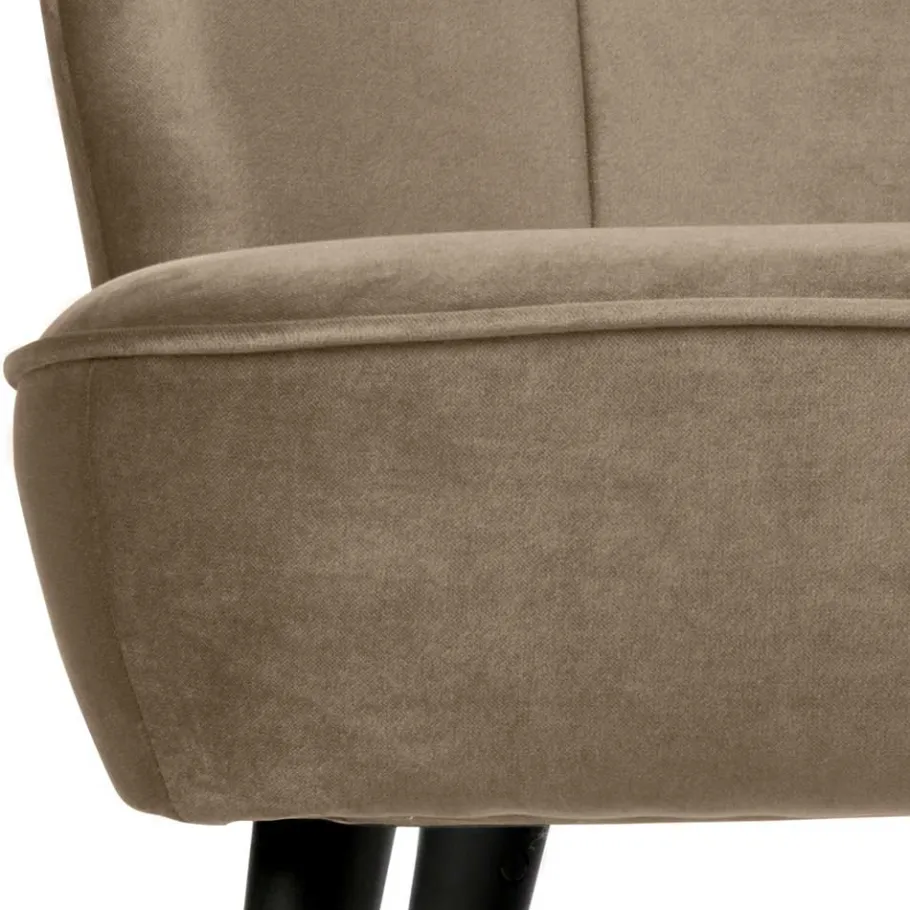 Hot Wohnen Retro Couch in Khaki Samtstoff - Griffina