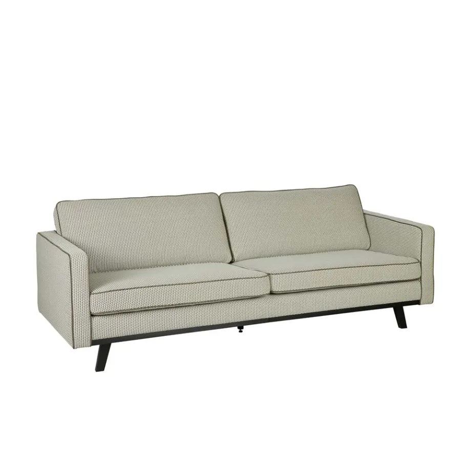 New Wohnen Retro Couch Pluggia in Grün gemustert