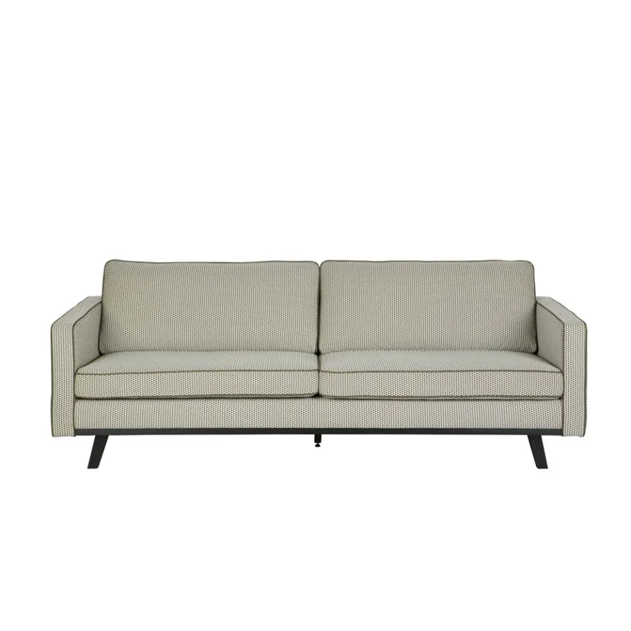 New Wohnen Retro Couch Pluggia in Grün gemustert